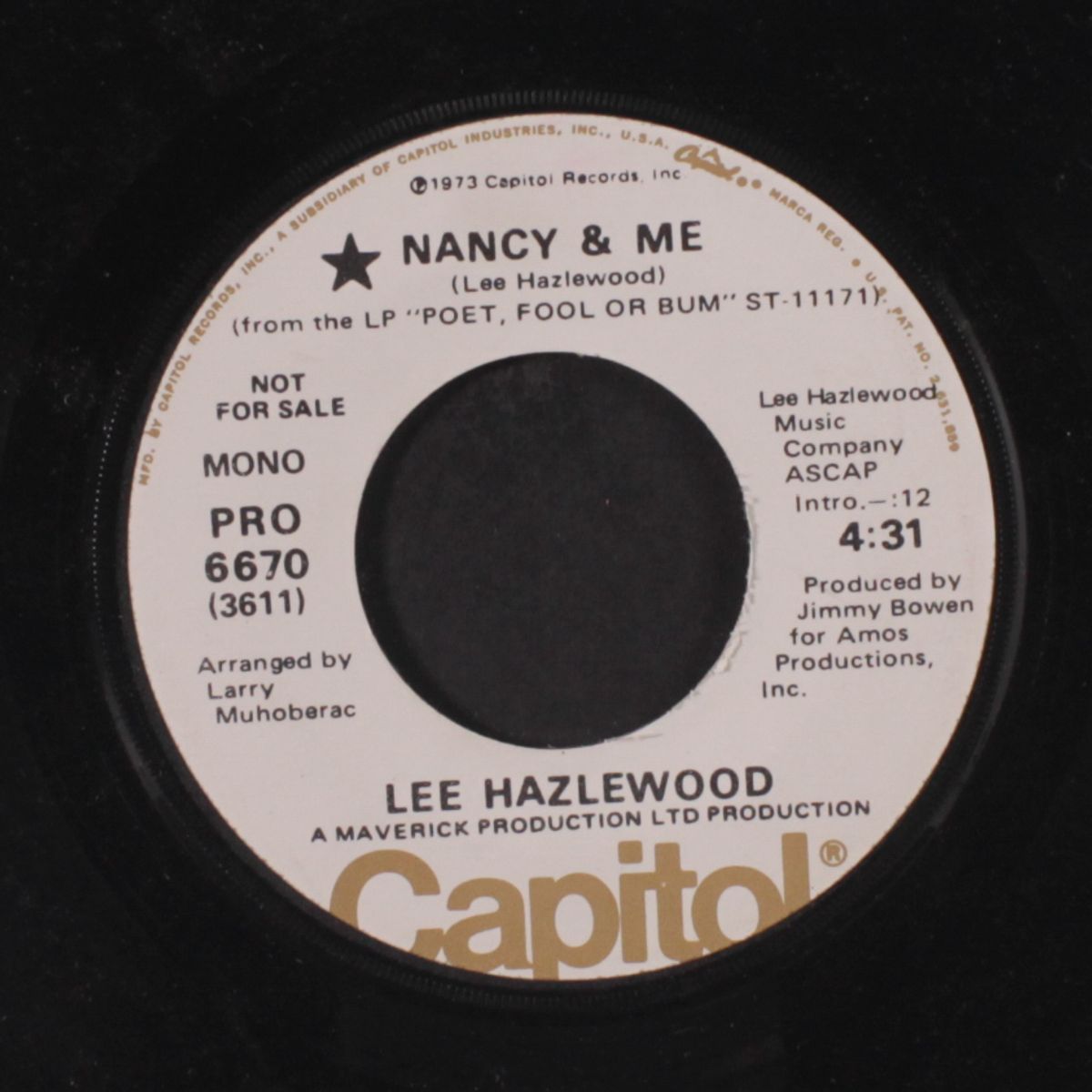 nancy & me / mono by LEE HAZLEWOOD