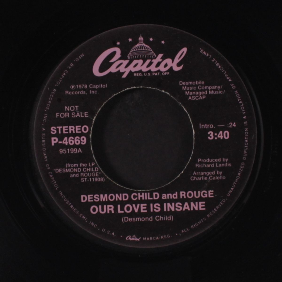 our love is insane / city in heat by DESMOND CHILD & ROUGE