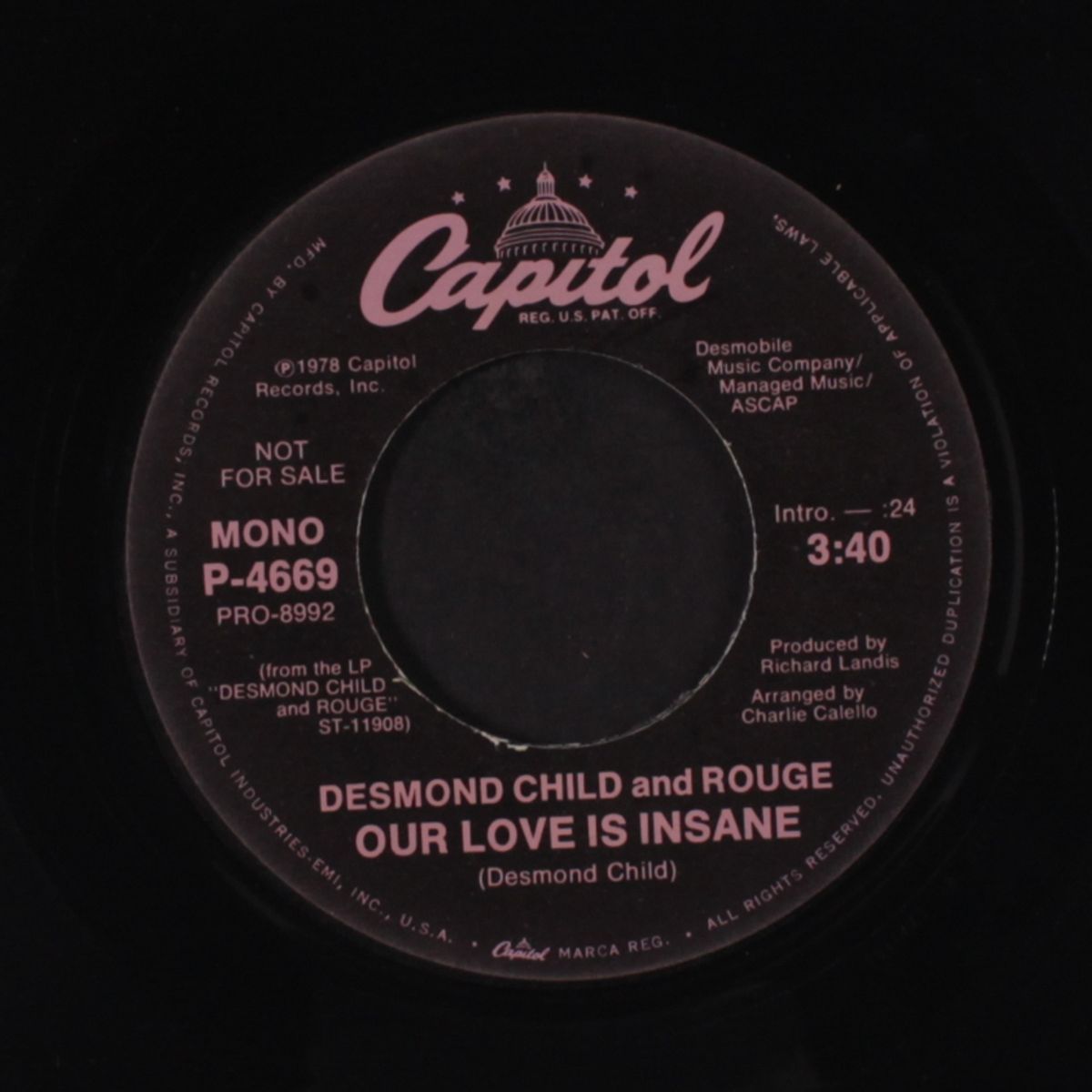 our love is insane / city in heat by DESMOND CHILD & ROUGE