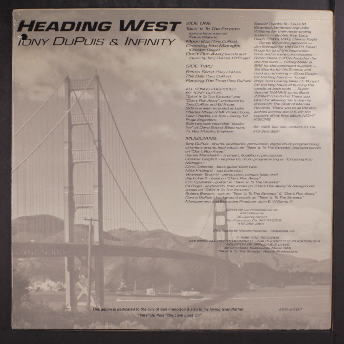 heading west by TONY DUPUIS