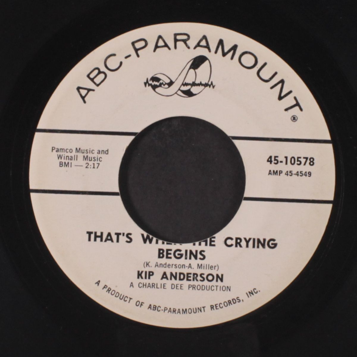 i done you wrong / that's when the crying begins by KIP ANDERSON