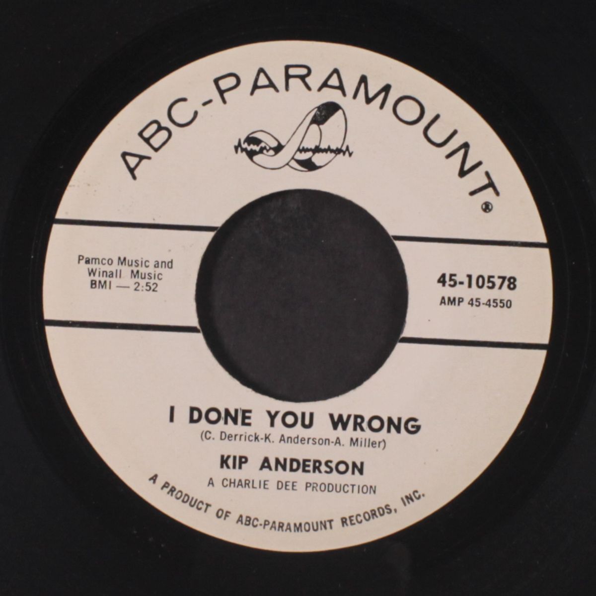 i done you wrong / that's when the crying begins by KIP ANDERSON