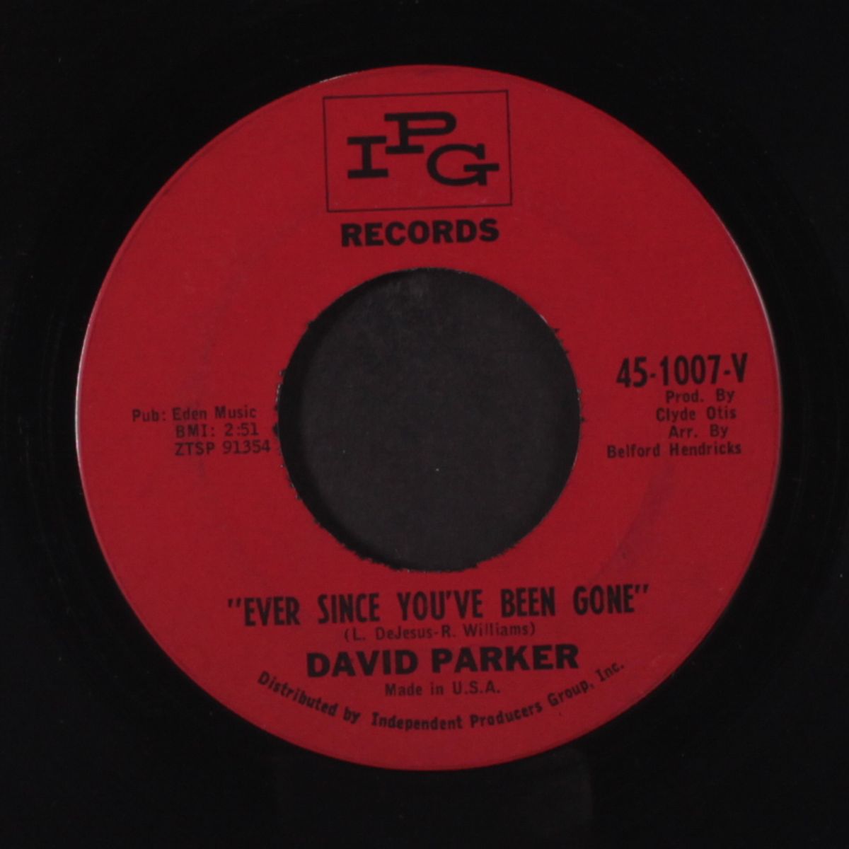 ever since you've been gone / the other way by DAVID PARKER