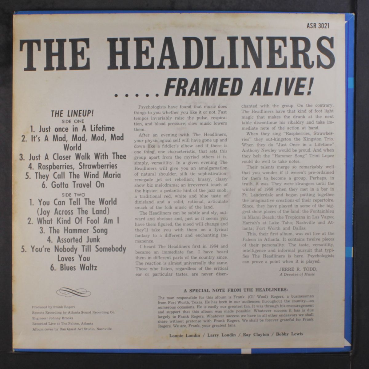 framed alive by HEADLINERS