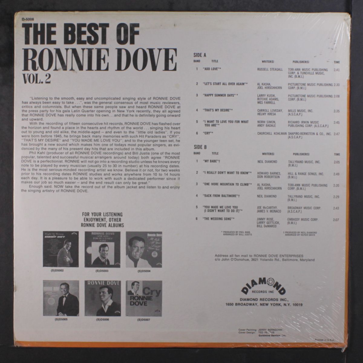 best of, vol. 2 by RONNIE DOVE