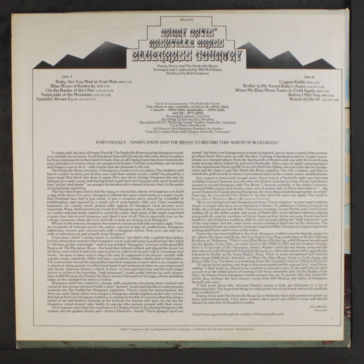 bluegrass country by DANNY DAVIS' NASHVILLE BRASS
