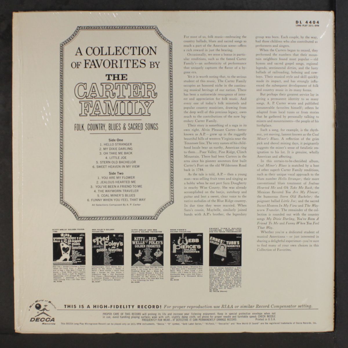 a collection of favorites by CARTER FAMILY