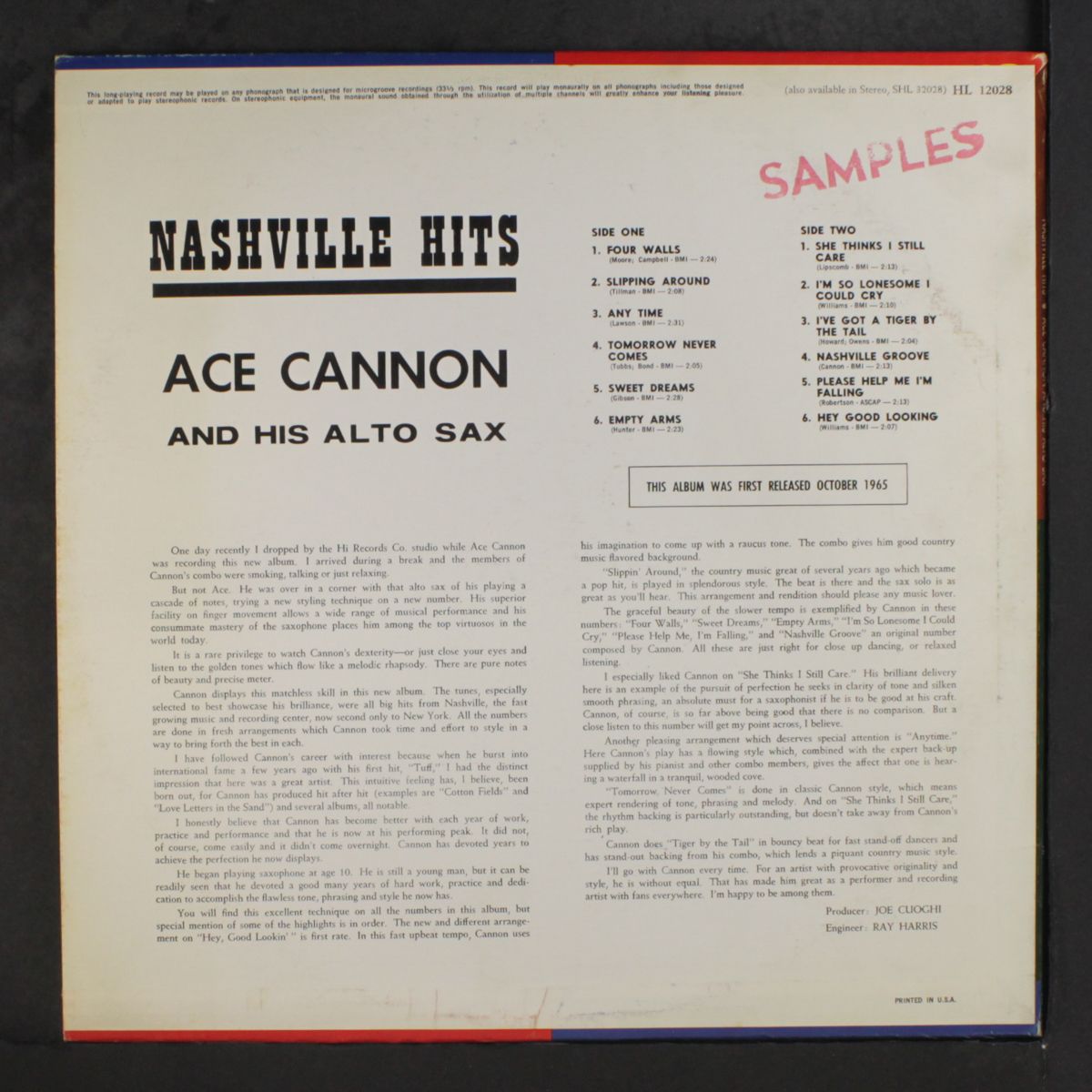 nashville hits by ACE CANNON