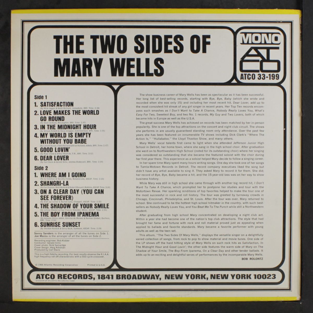 the two sides of mary wells by MARY WELLS