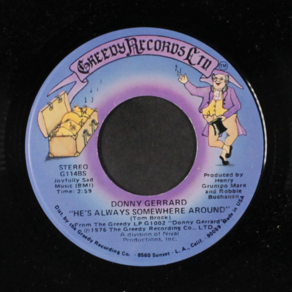 he's always somewhere around / darlin' by DONNY GERRARD