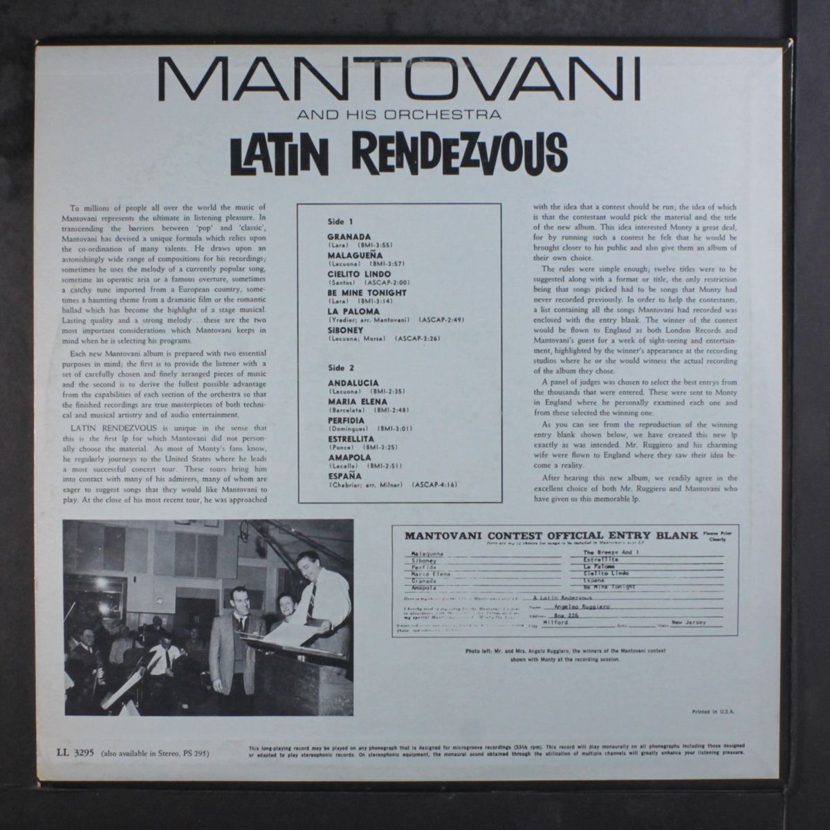 latin rendezvous by MANTOVANI