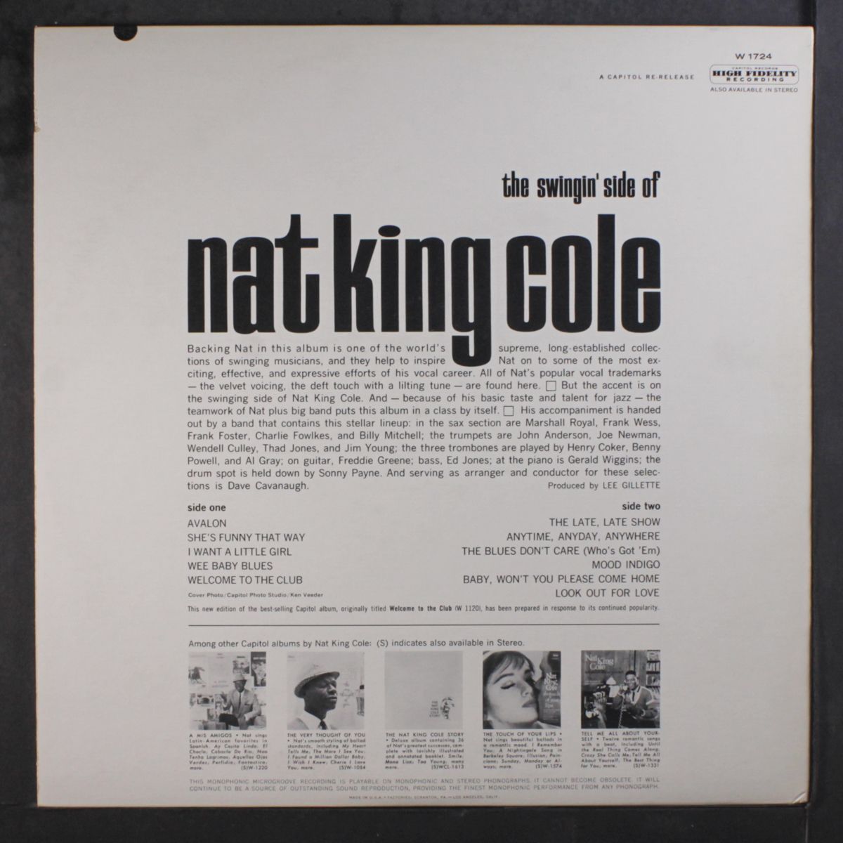 the swingin' side of by NAT 'KING' COLE