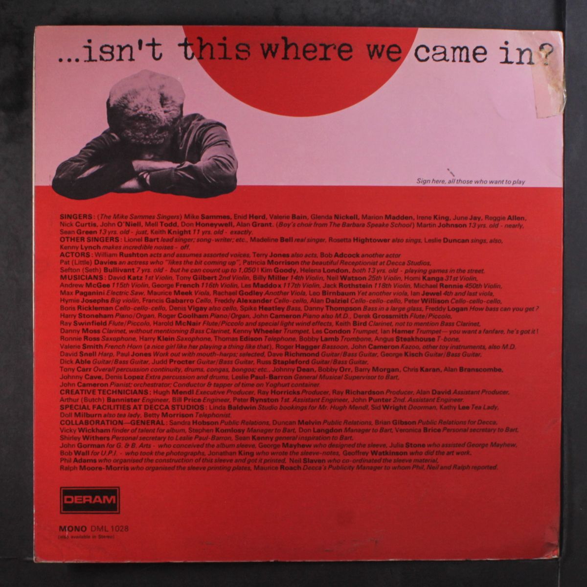 isn't this where we came in? by LIONEL BART