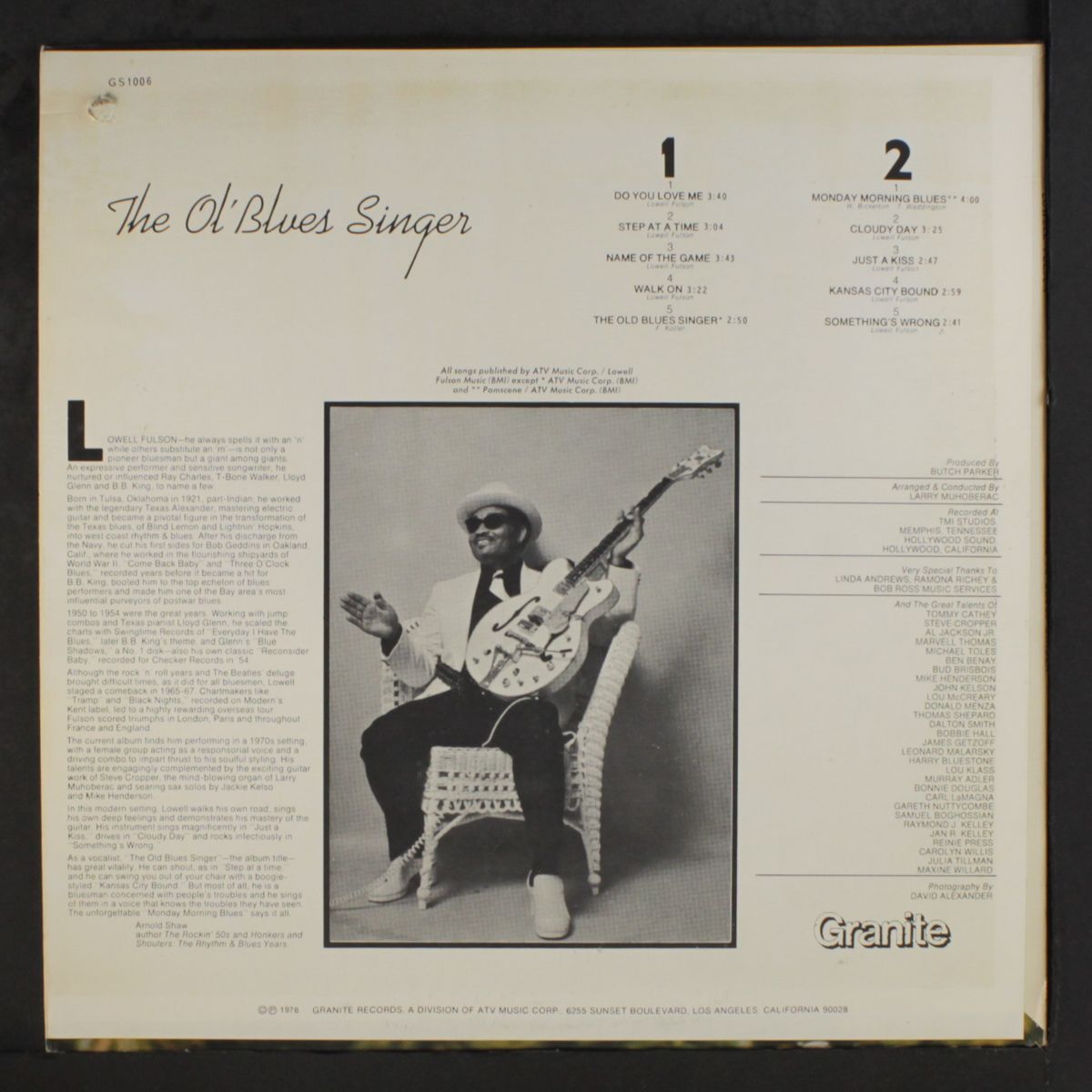 the ol' blues singer by LOWELL FULSOM