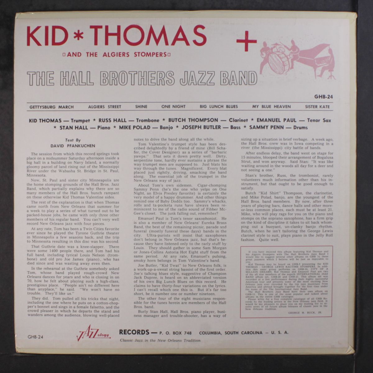 with the hall brothers jazz band by KID THOMAS