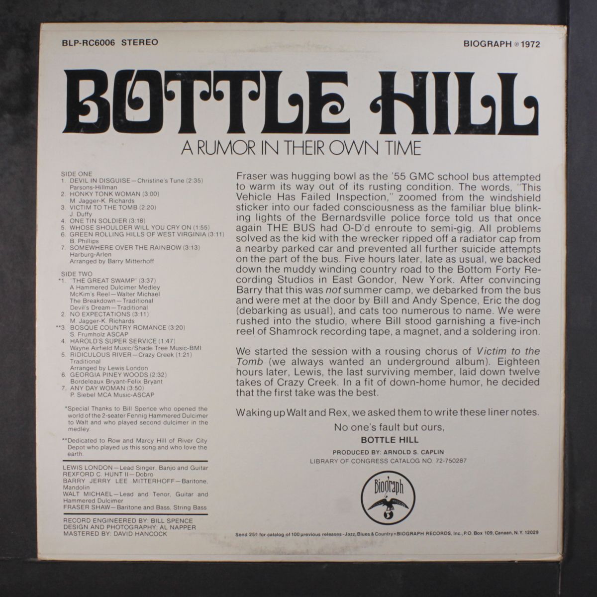 a rumor in their own time by BOTTLE HILL