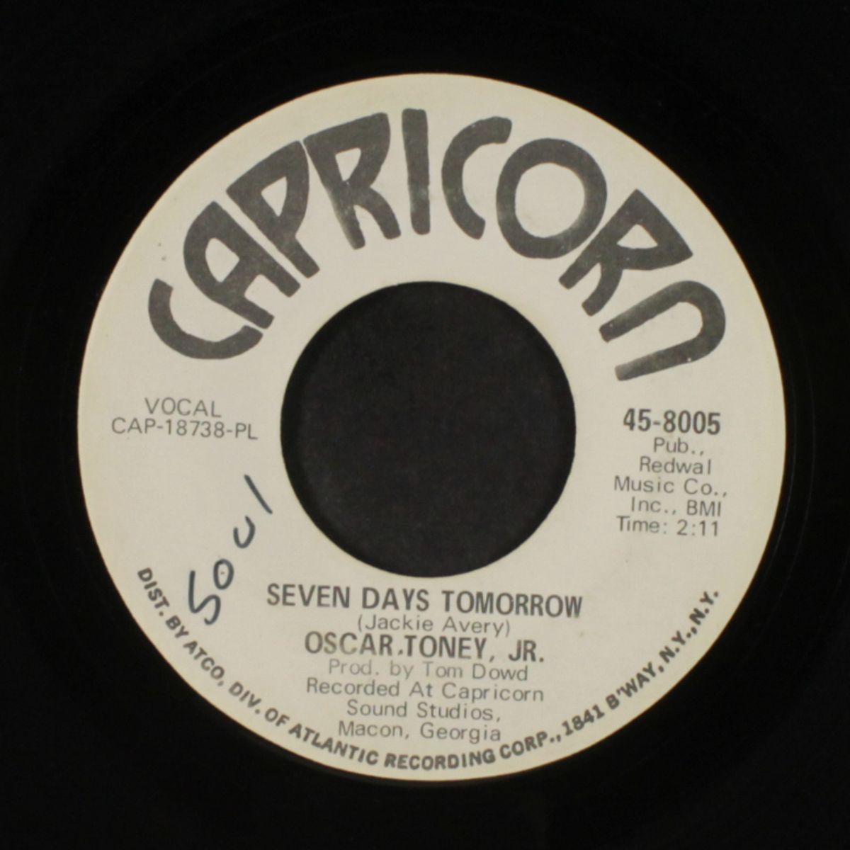 down on my knees / seven days tomorrow by OSCAR TONEY,JR