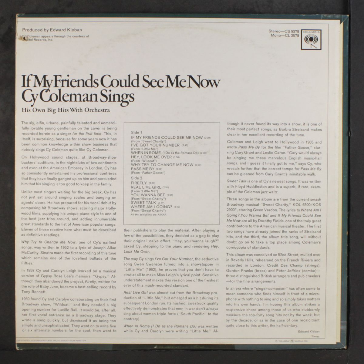 if my friends could see me now by CY COLEMAN