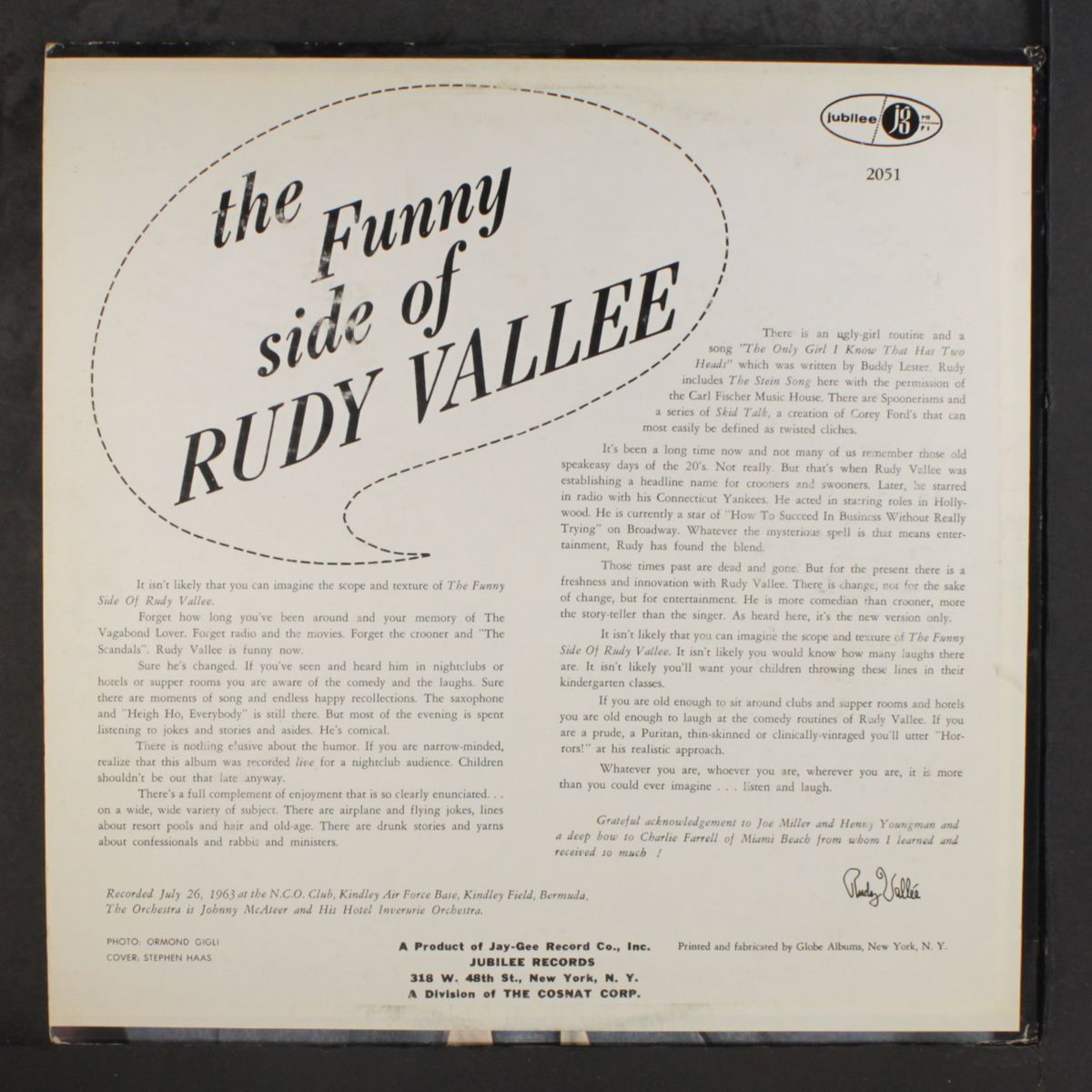 the funny side by RUDY VALLEE