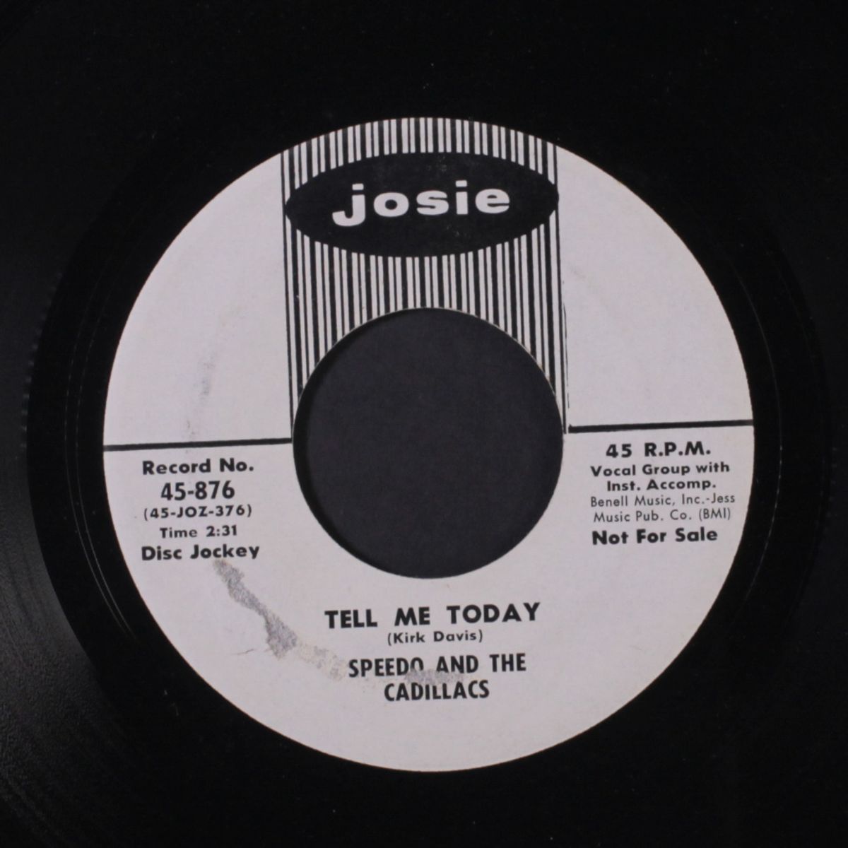 tell me today / it's love by SPEEDO & CADILLACS