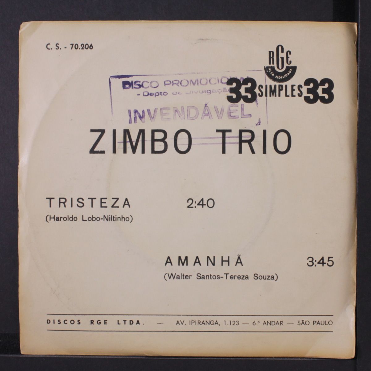 tristeza / amanha by ZIMBO TRIO