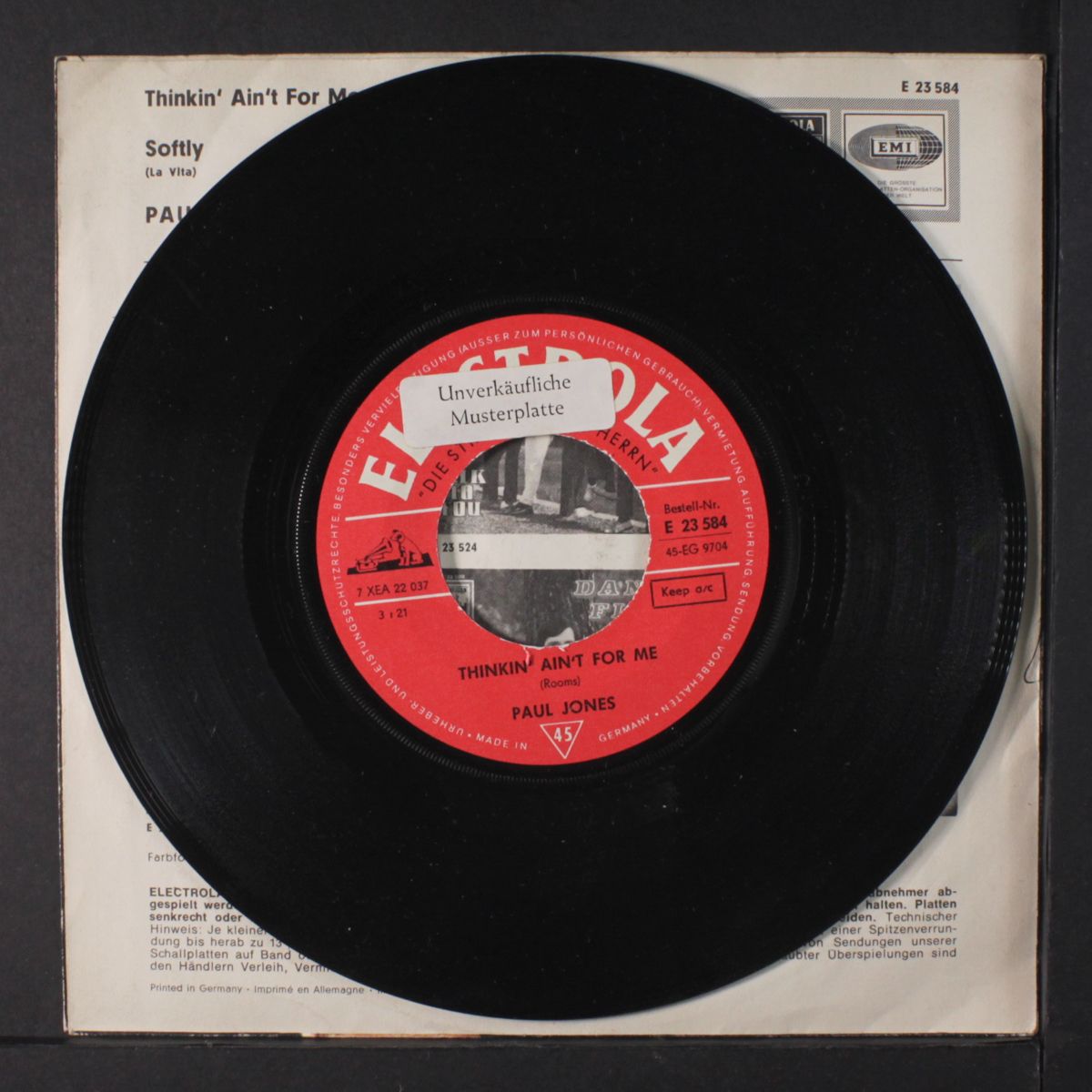 thinkin' ain't for me / softly by PAUL JONES