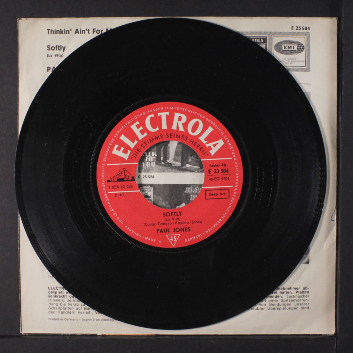 thinkin' ain't for me / softly by PAUL JONES