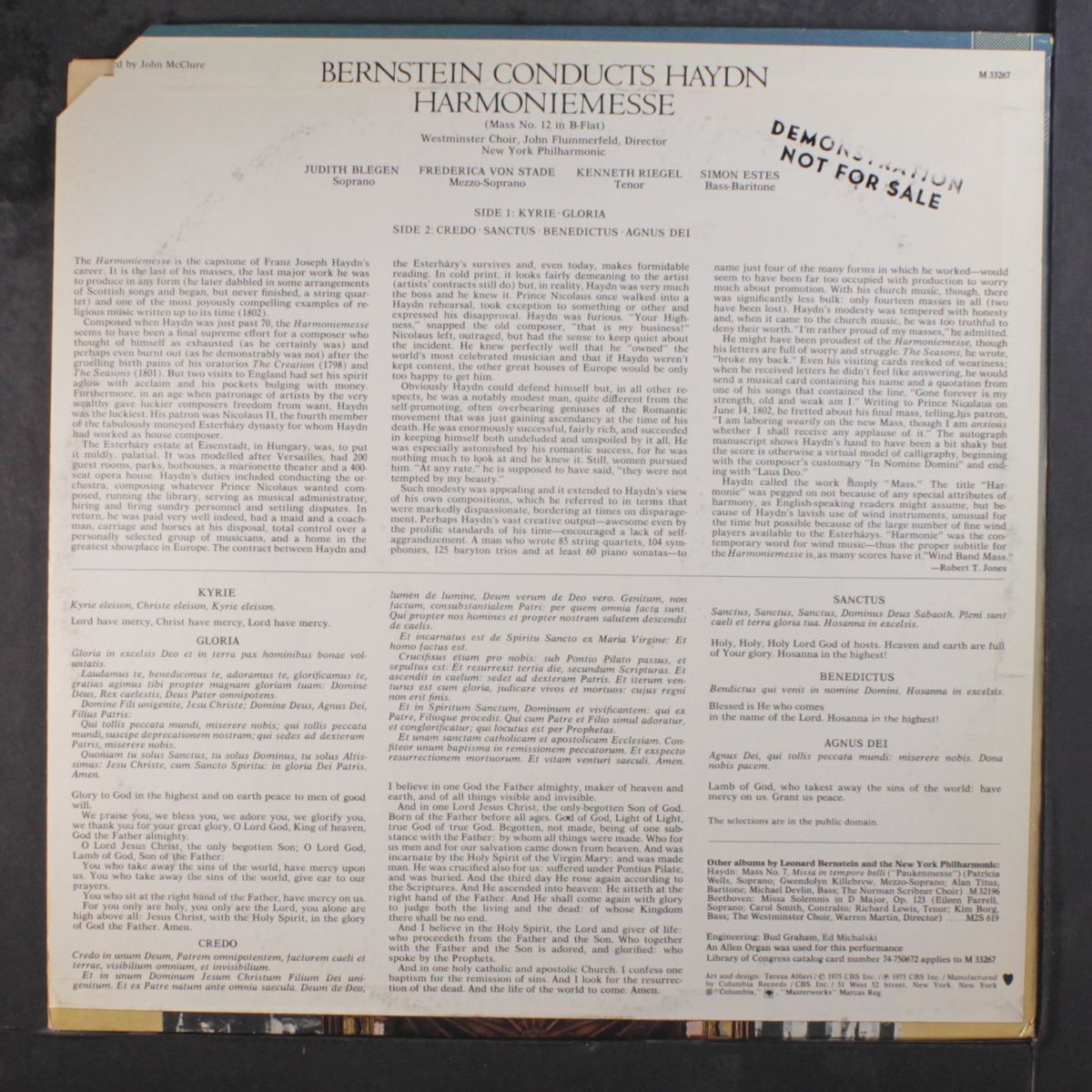 harmoniemesse by LEONARD BERNSTEIN
