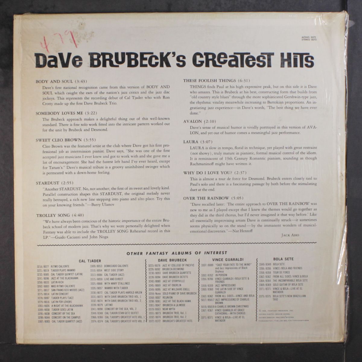 greatest hits by DAVE BRUBECK