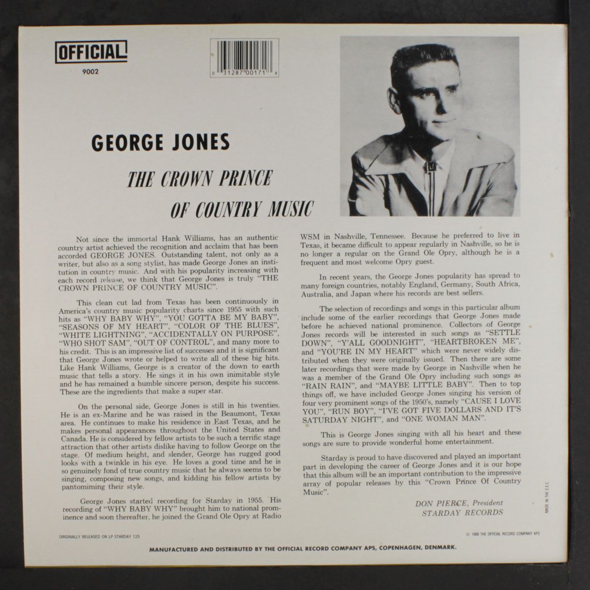 the crown prince of country music by GEORGE JONES