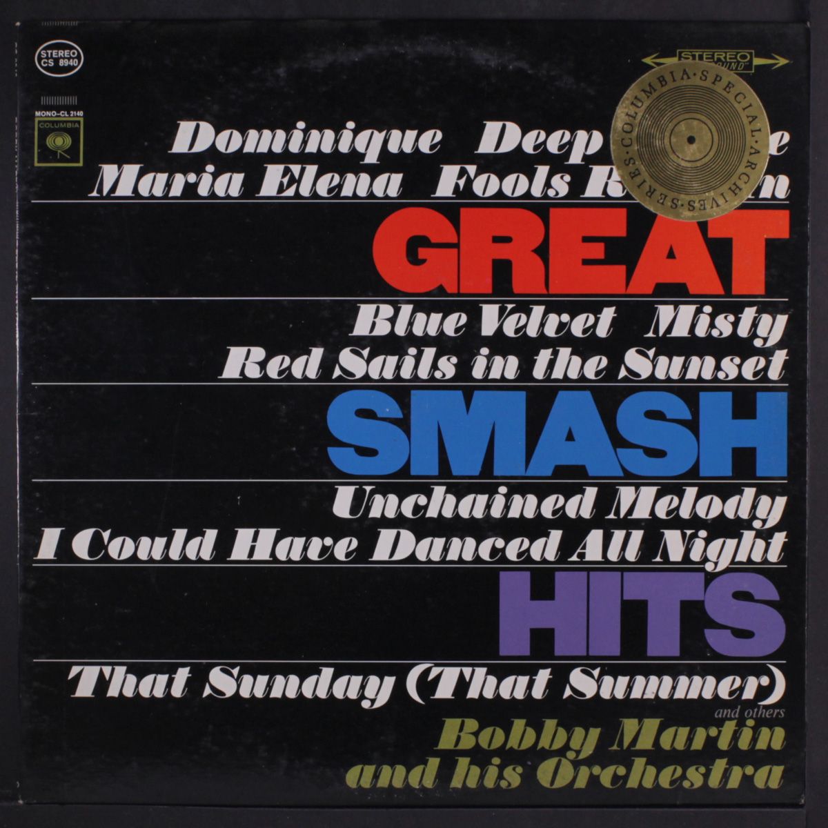 great smash hits by BOBBY MARTIN