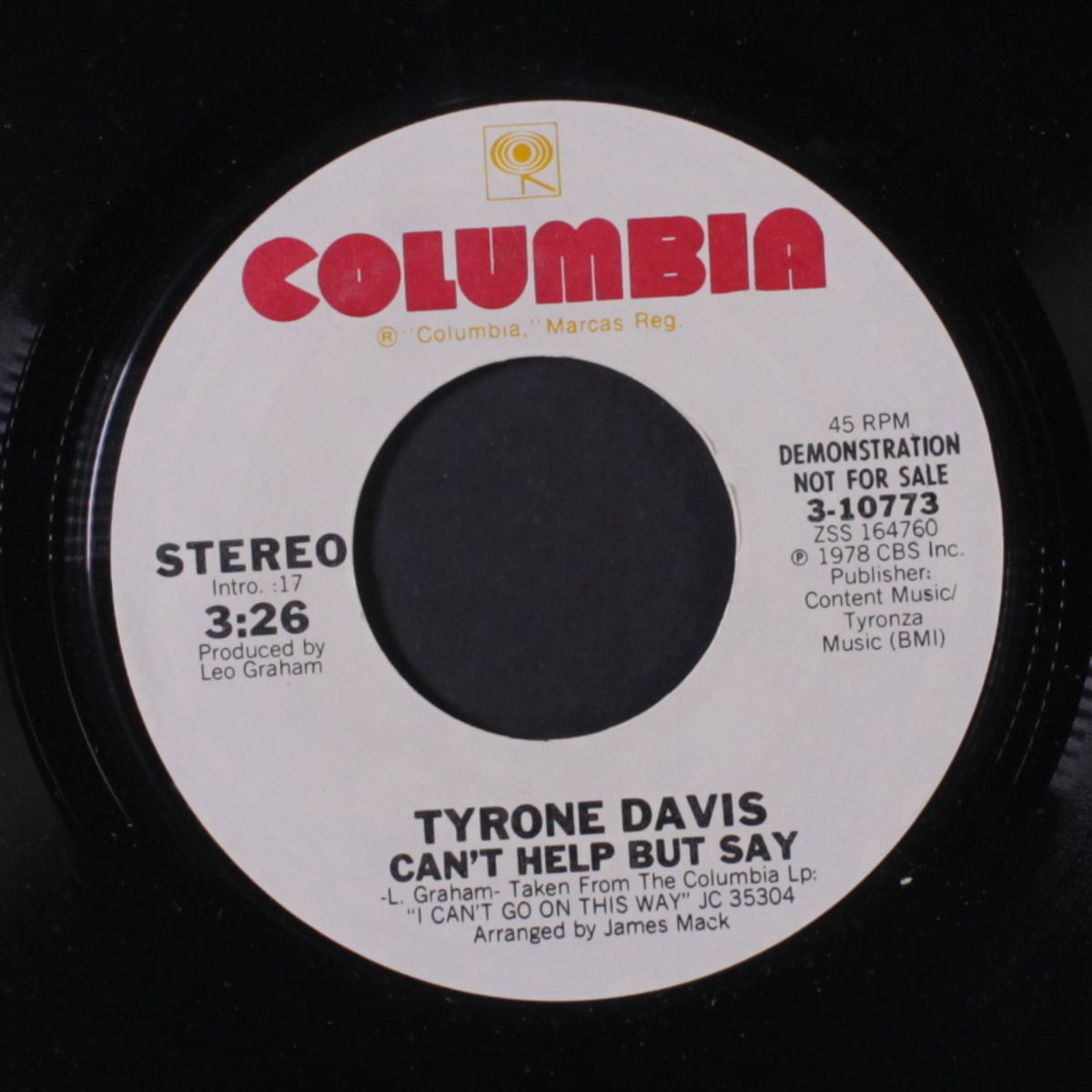 can't help but say / mono by TYRONE DAVIS
