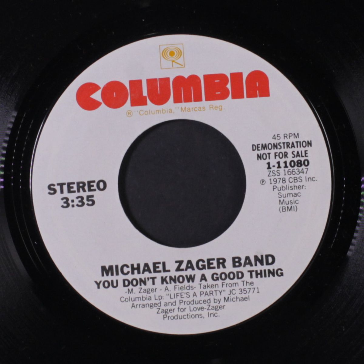 you don't know a good thing / same by MICHAEL ZAGER BAND