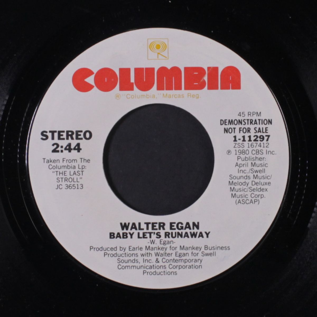 baby let's runaway / same by WALTER EGAN