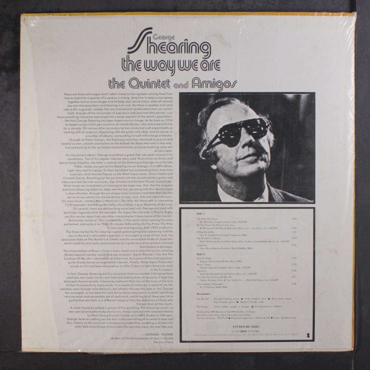 the way we are by GEORGE SHEARING