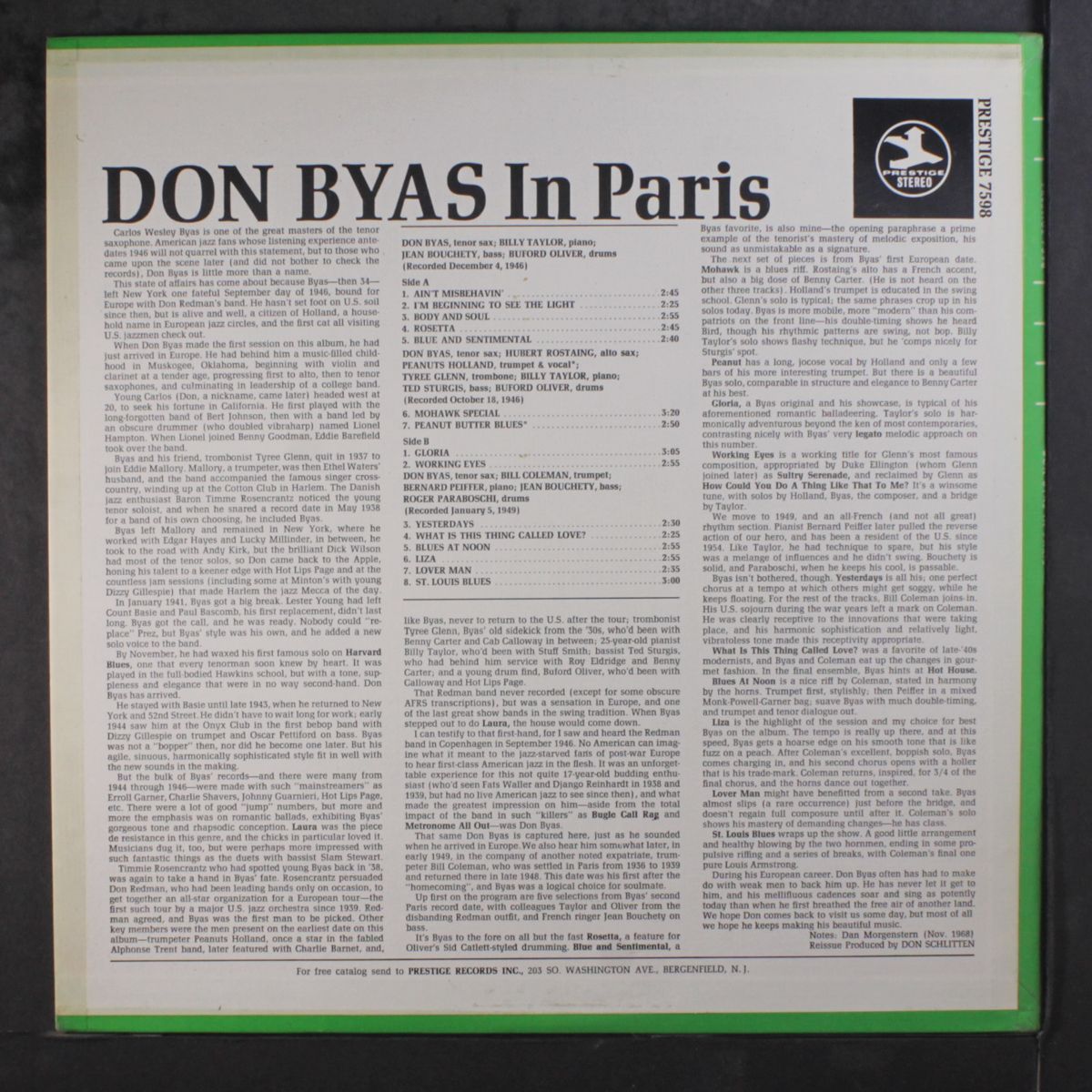 in paris by DON BYAS