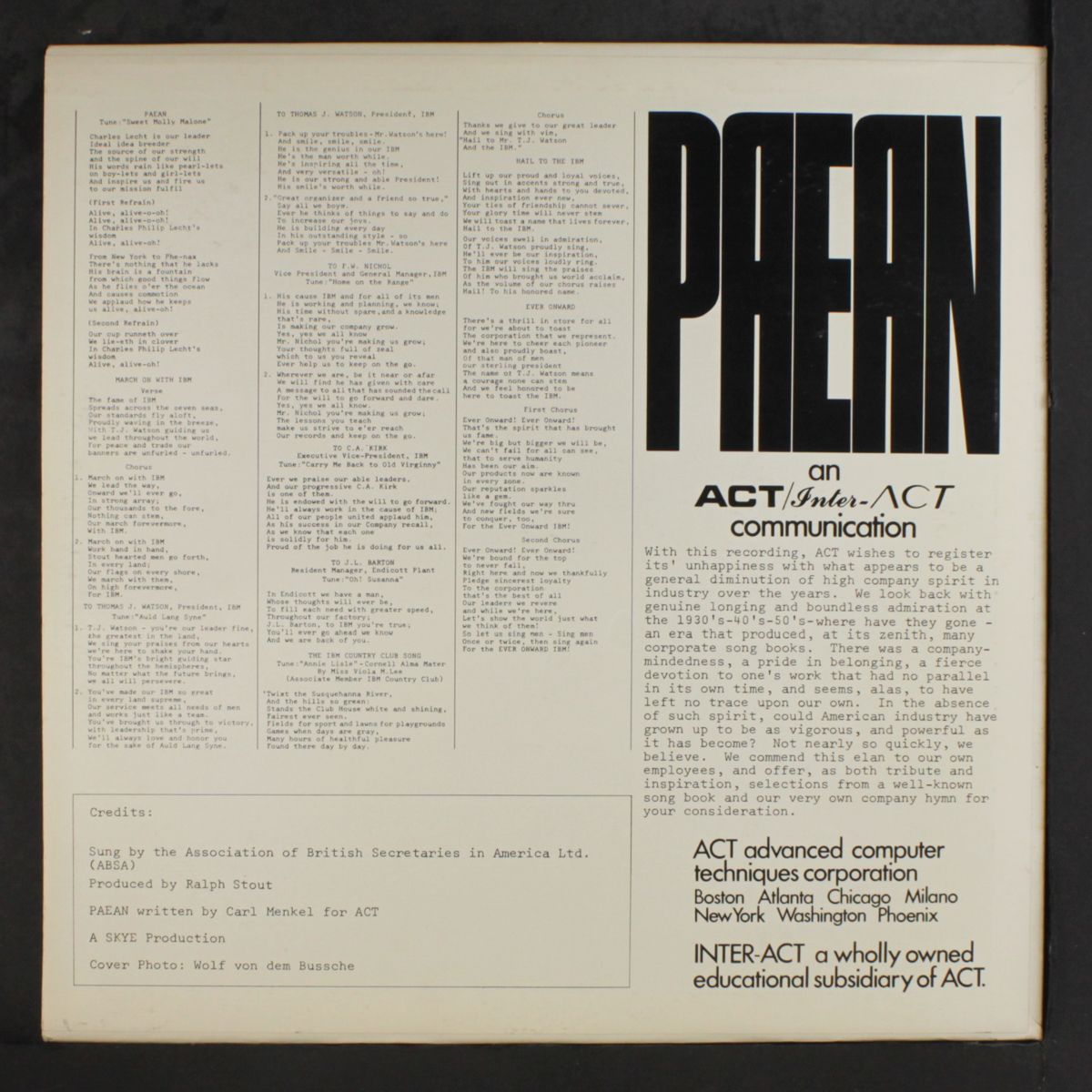 paean by INTER-ACT