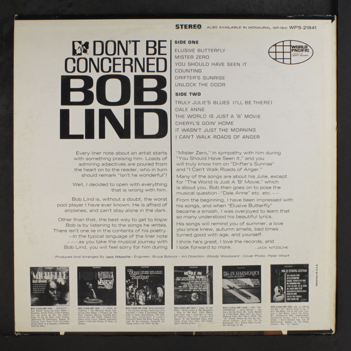 don't be concerned by BOB LIND