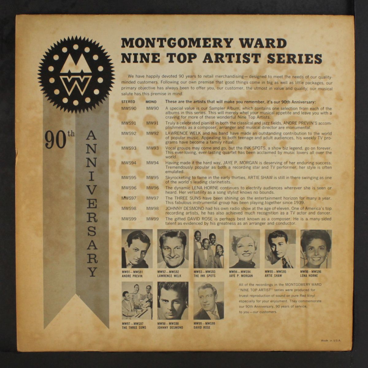 montgomery ward 90th anniversary by JOHNNY DESMOND