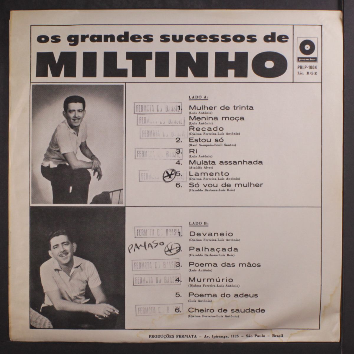 os grandes sucessos de by MILTINHO