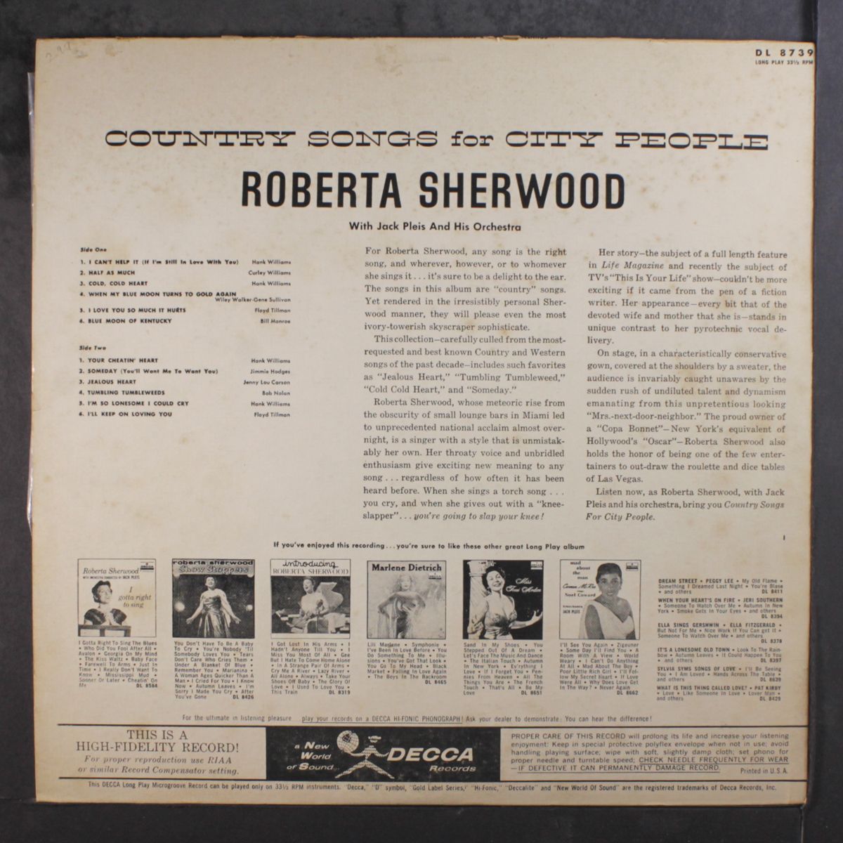 country songs for city people by ROBERTA SHERWOOD