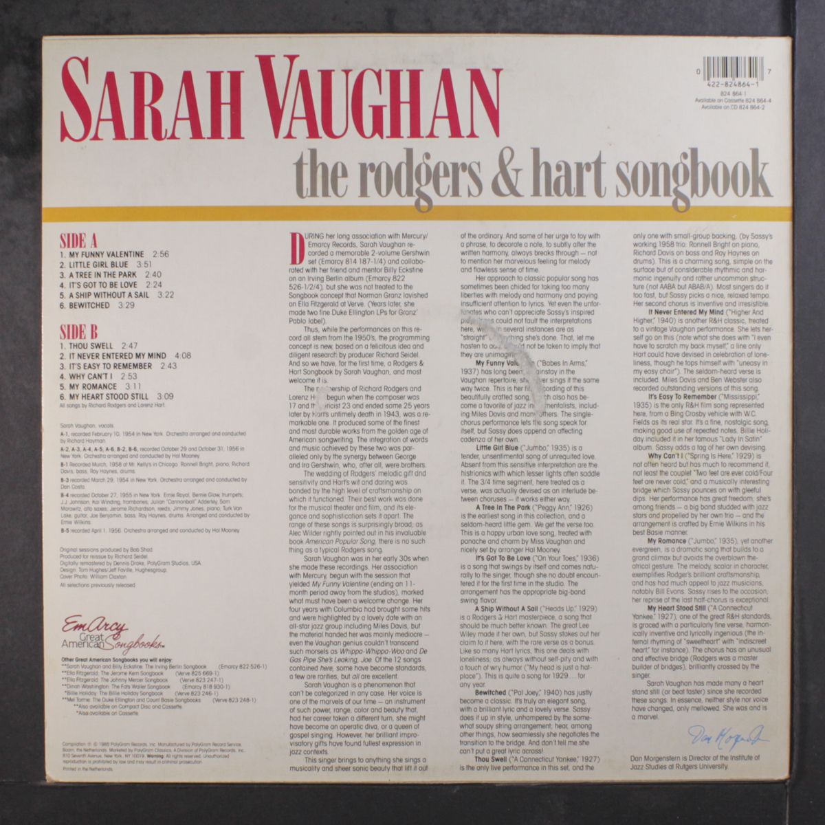 the rodgers & hart songbook by SARAH VAUGHAN