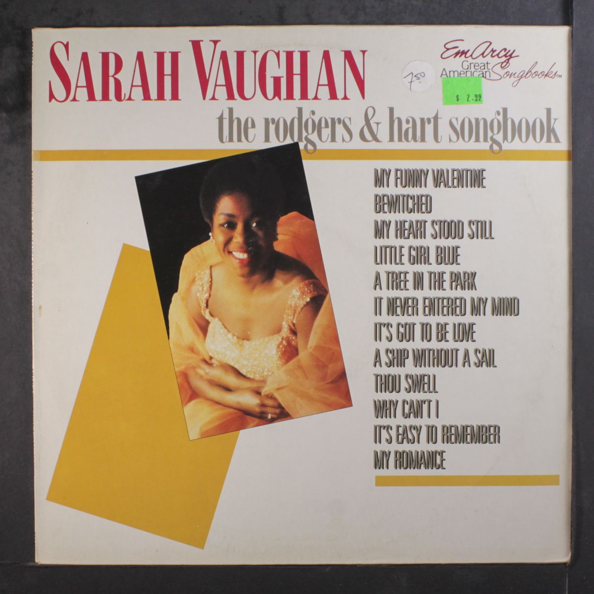 the rodgers & hart songbook by SARAH VAUGHAN