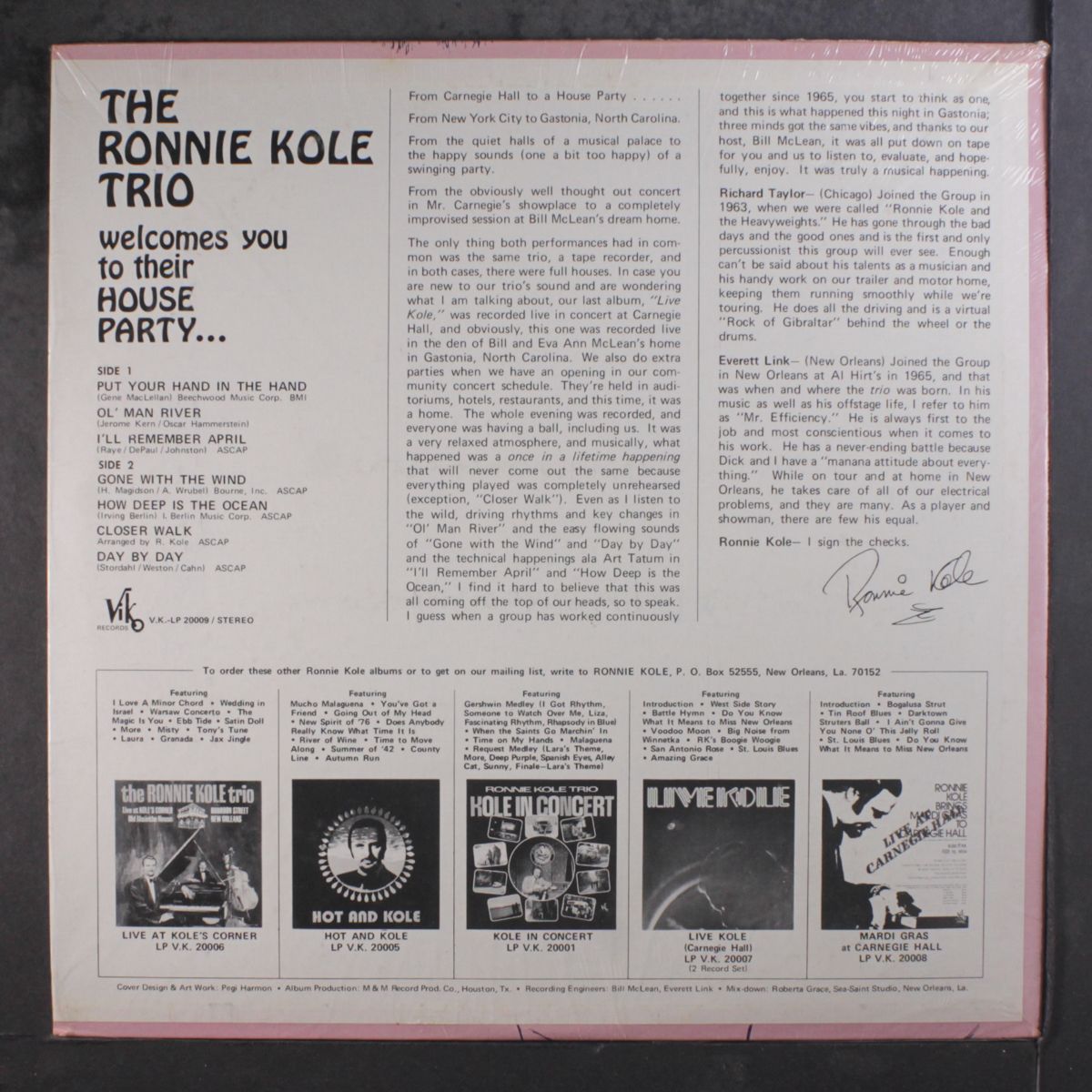 house party by RONNIE KOLE TRIO