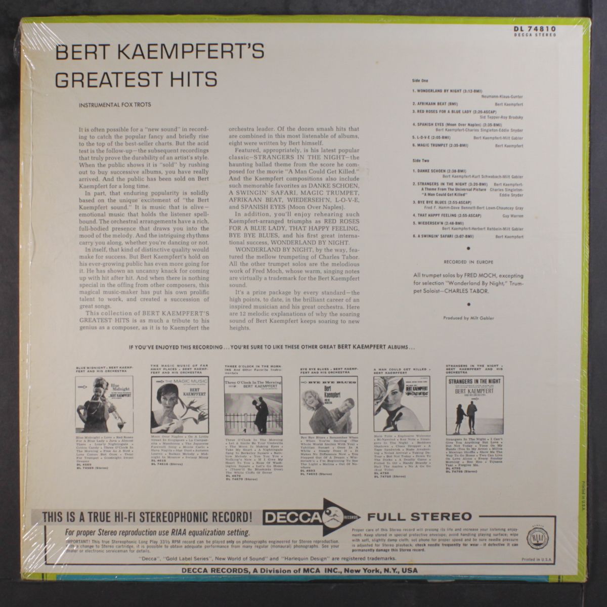 greatest hits by BERT KAEMPFERT