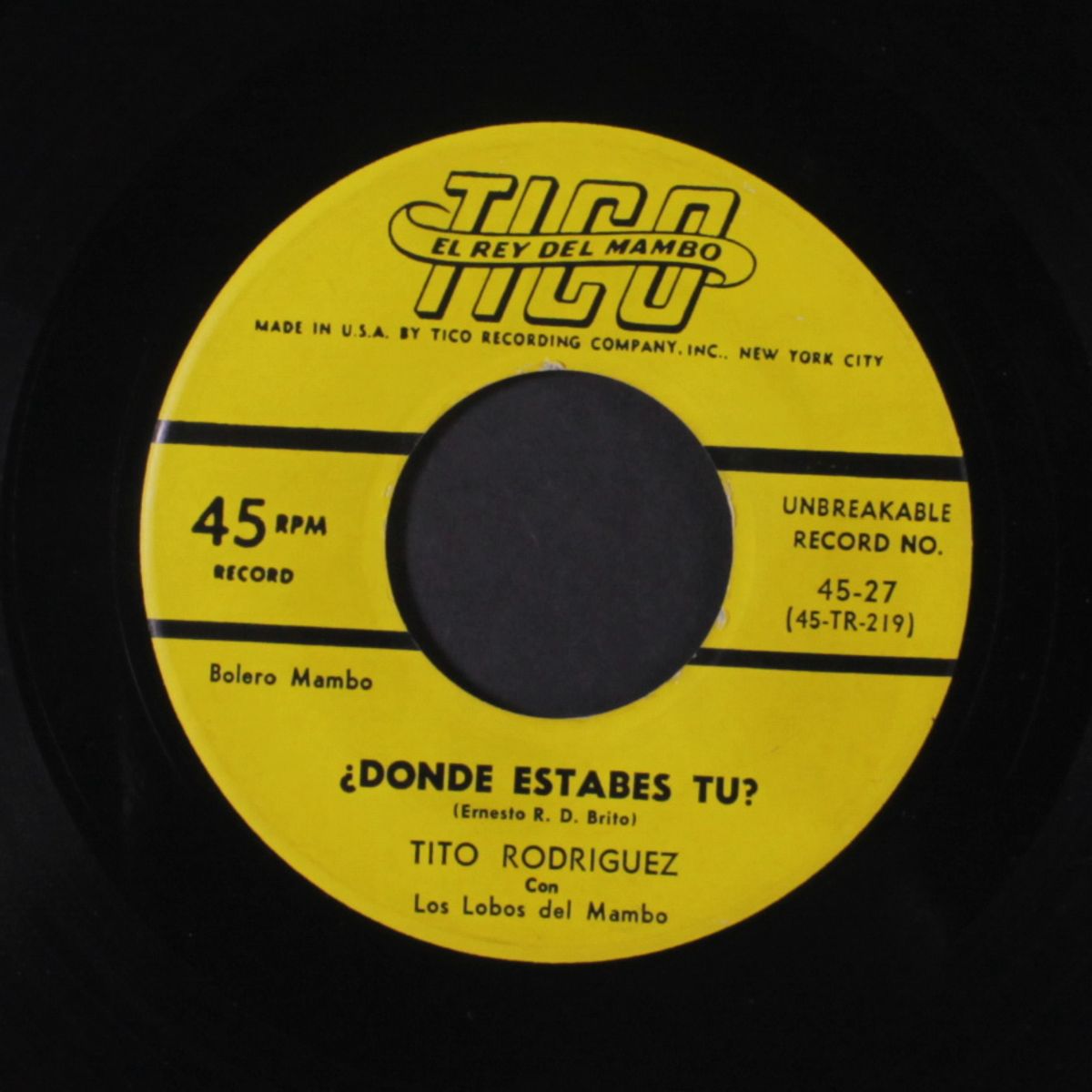 donde estabes tu / no cuentes conmigo by TITO RODRIGUEZ