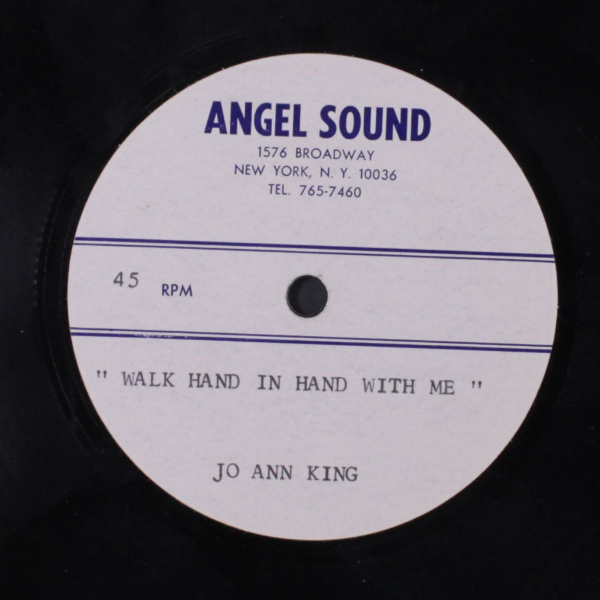 walk hand in hand with me / banjo's back in town by JO ANN KING