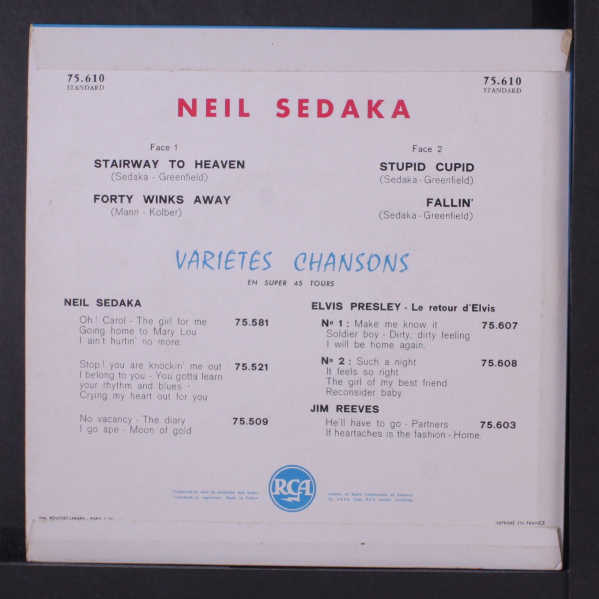 son plus gros succes international by NEIL SEDAKA