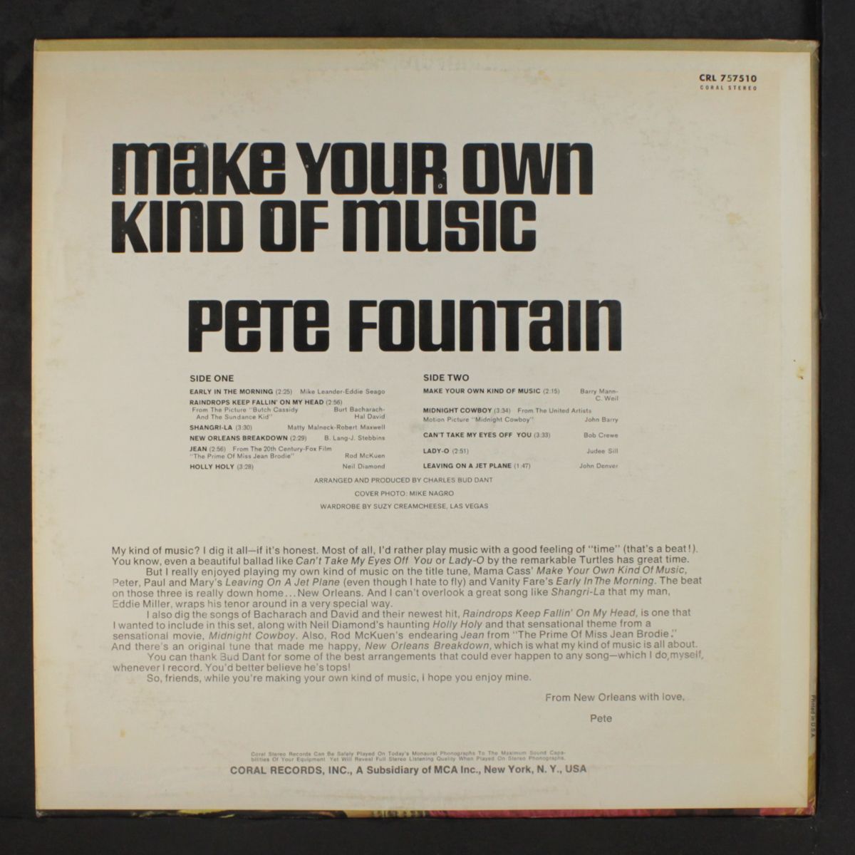 make your own kind of music by PETE FOUNTAIN