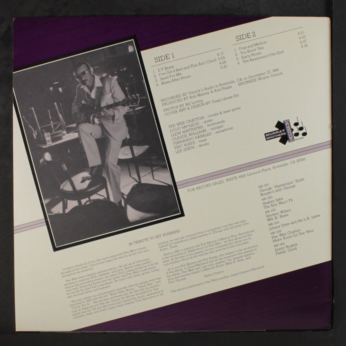 early hours by PEE WEE CRAYTON